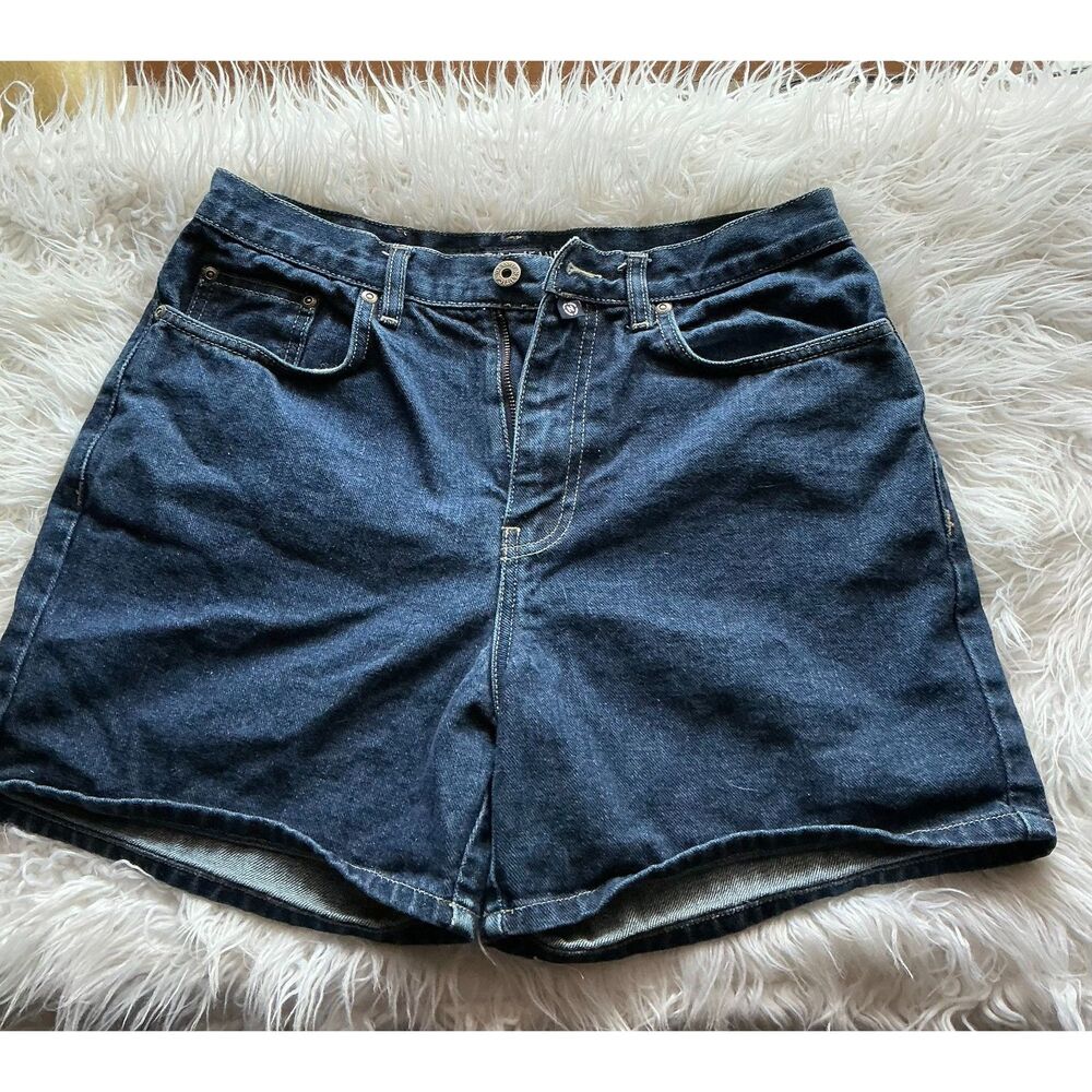Dark Denim High Waisted Shorts